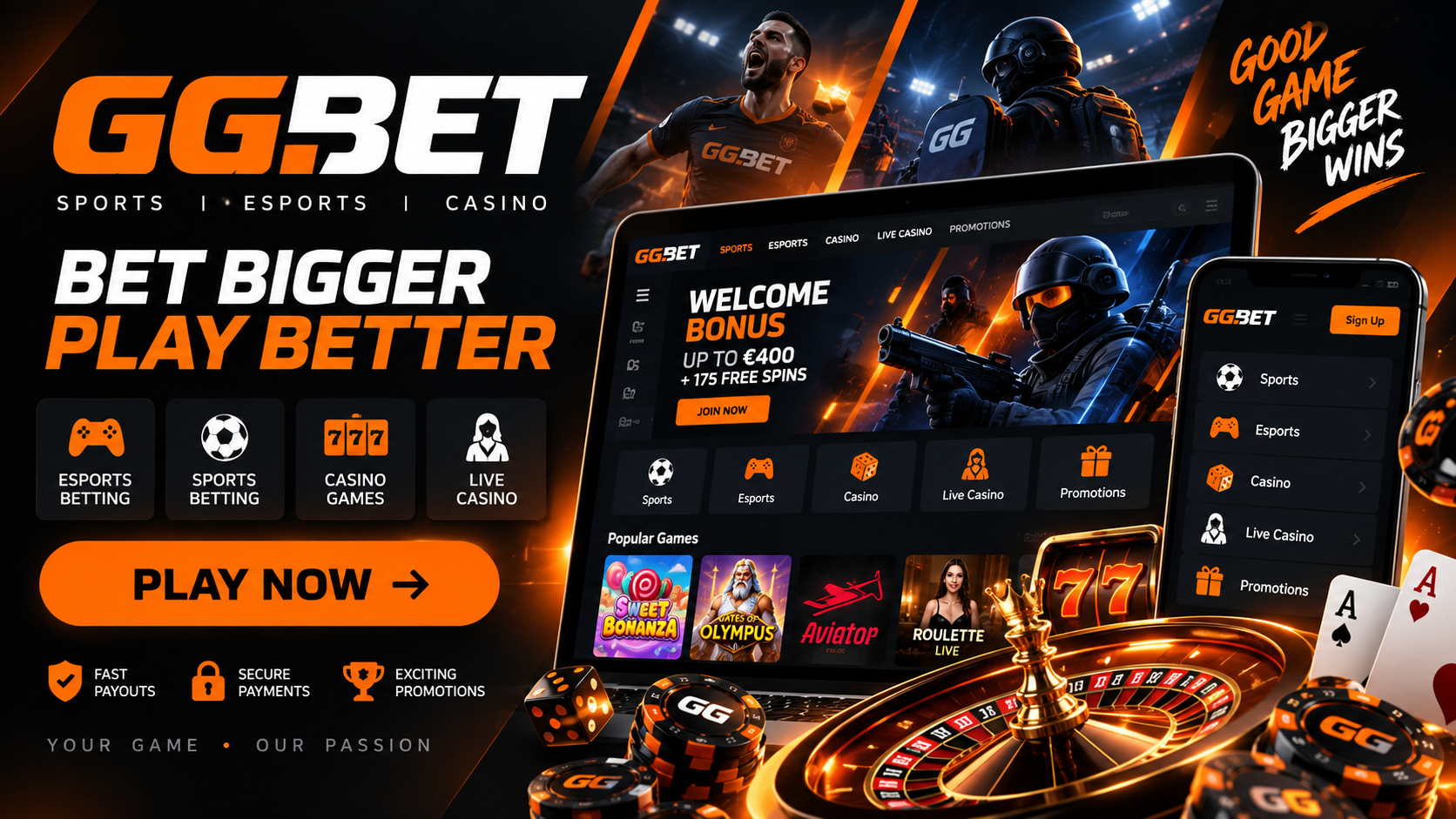 GG.BET Casino Review: Games, Live Casino, Sports Betting and Esports